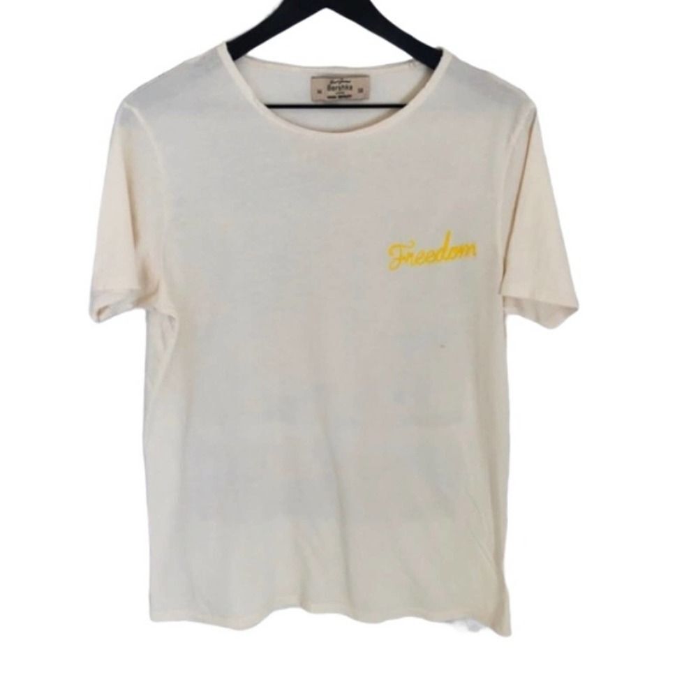 Bershka Freedom T-shirt Cream size M